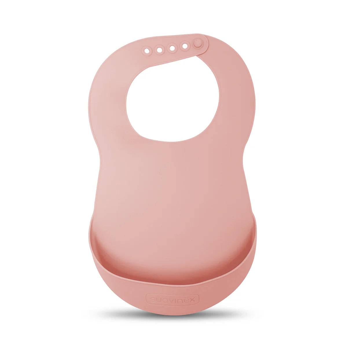 Babero de silicona Pelicano Rosado