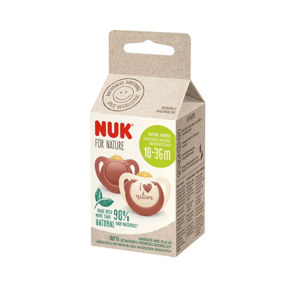 Chupetes Nuk for Nature látex 18-36 meses rojo
