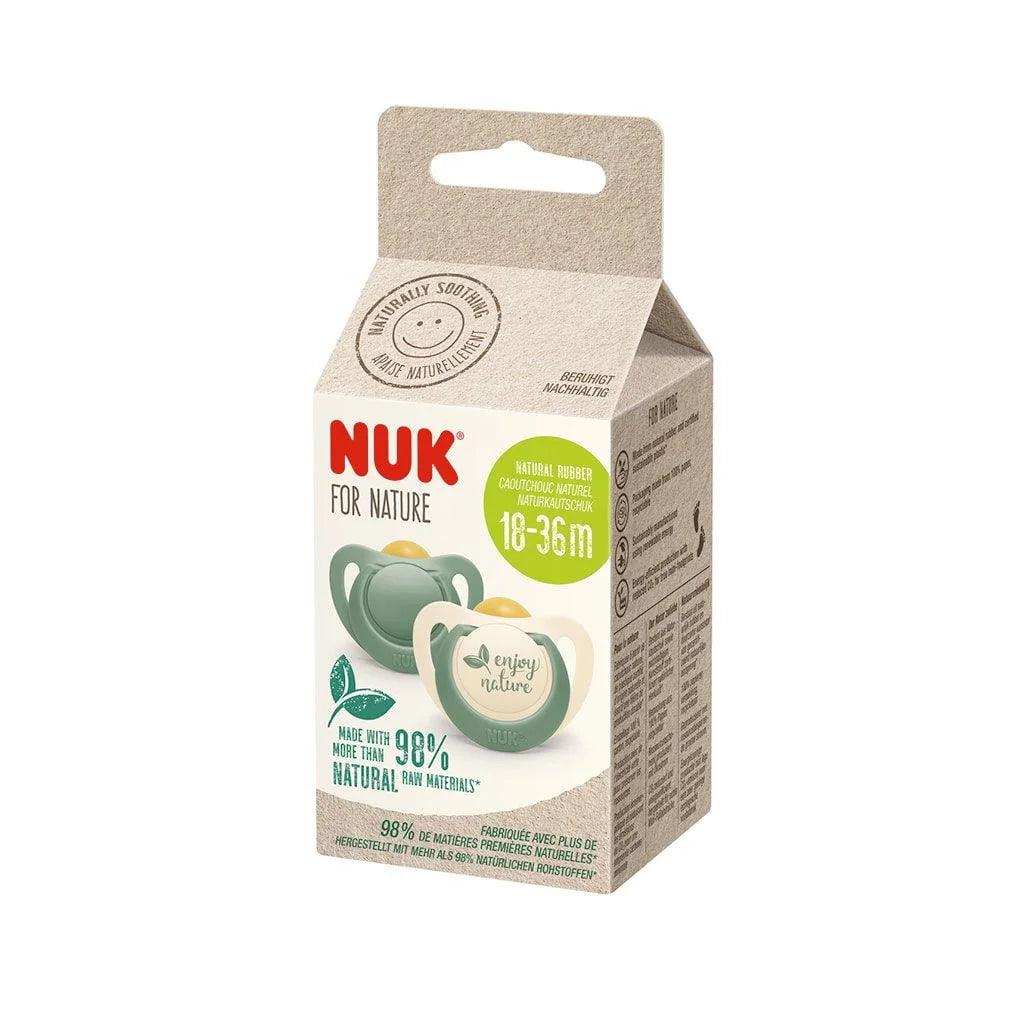 Chupetes Nuk for Nature látex 18-36 meses verde