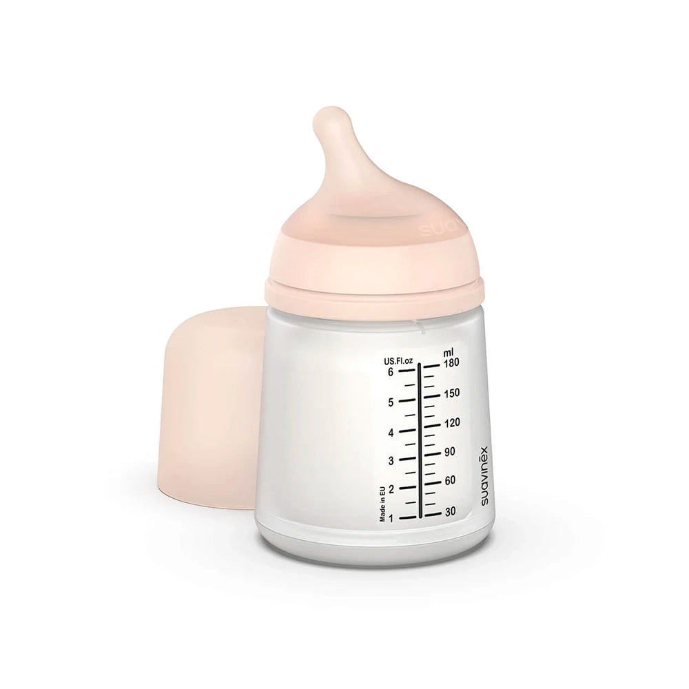 Mamadera Zero.Zero de 180ml con Tetina Fisiológica Flujo Lento +0 meses