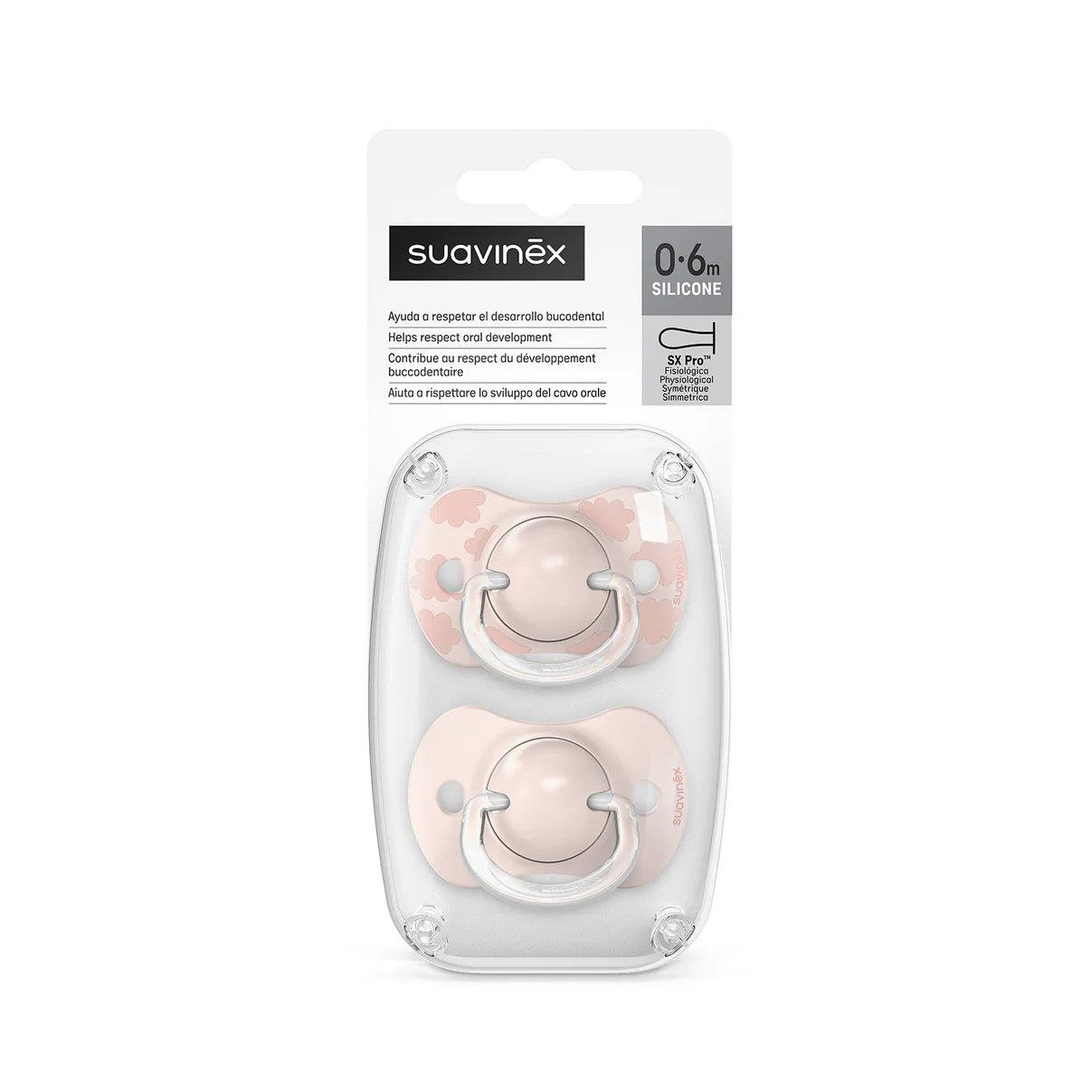 Chupetes Dreams Rosado con Tetina Fisiologica SX Pro 0/6 meses